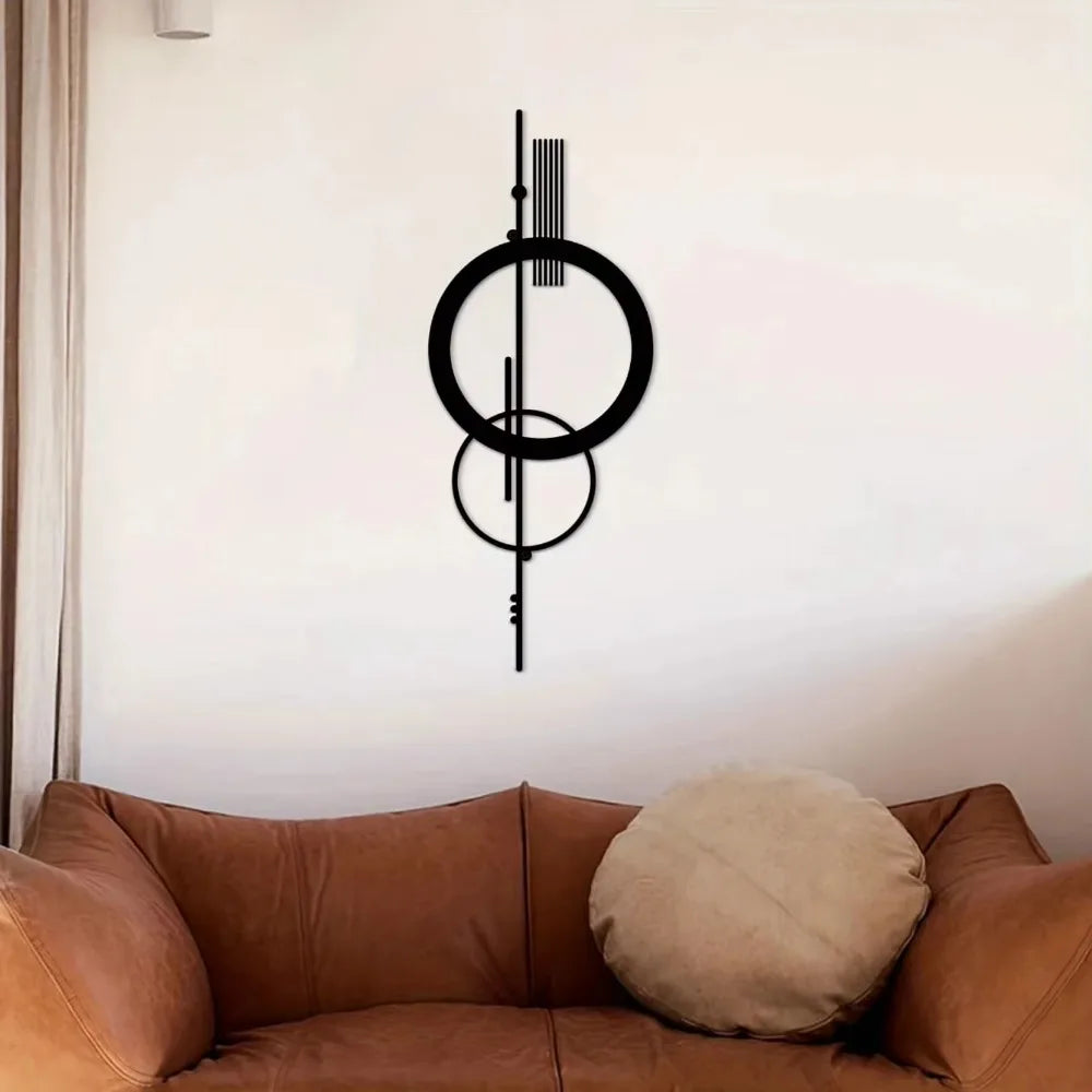 Metal Wall Decor Hanging Art Features Abstract Vertical Design Ideal for Wall Decoration Includes Halloween and Christmas Themes