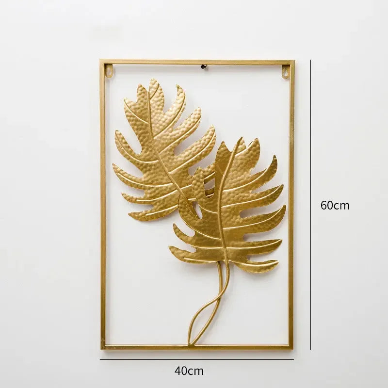 Wall Hanging Decoration Ornament Modern Light Luxury Wrought Iron Crafts Pendant Art Aesthetic Living Room Hotel Shop Decor