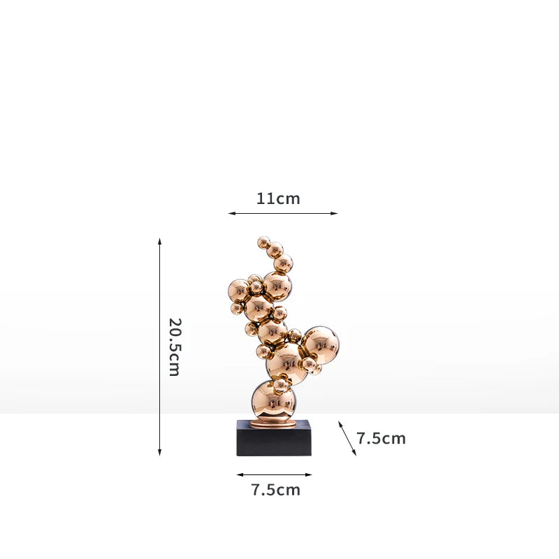 Room Decor Stainless Steel Metal Crafts Ornaments Living Room Office Desktop Decoration Luxury Artworks Sculpture Nordic Gifts