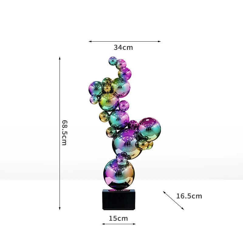 Room Decor Stainless Steel Metal Crafts Ornaments Living Room Office Desktop Decoration Luxury Artworks Sculpture Nordic Gifts