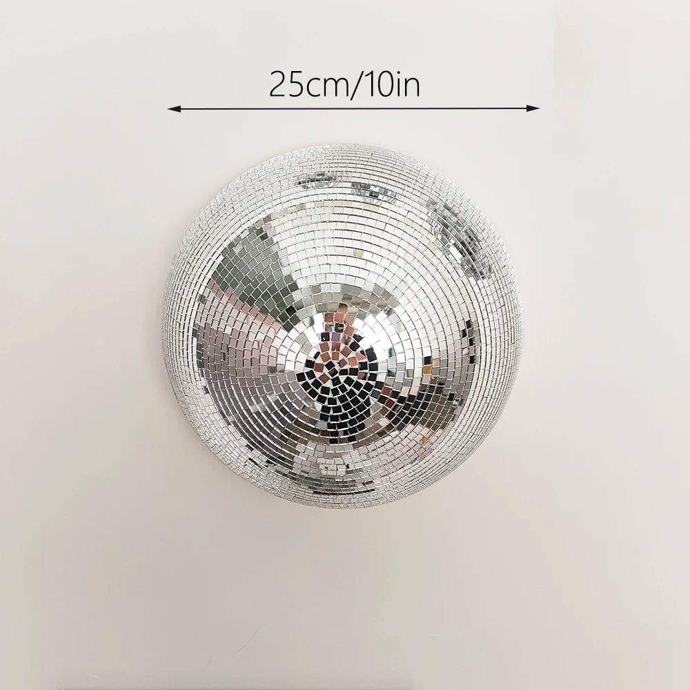 Wall Disco Ball Mirrored Designs Metallic Home Decor Mirror Ball Decoration For Wedding Disco Ball Semicircle Home Wall Art